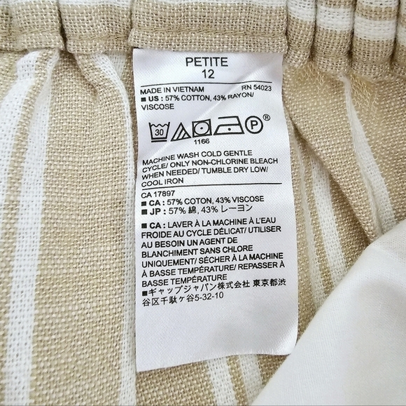 New! Banana Republic Rowan Wide Leg High Waist Cropped Pull On Pants 12 Petite - Picture 9 of 9